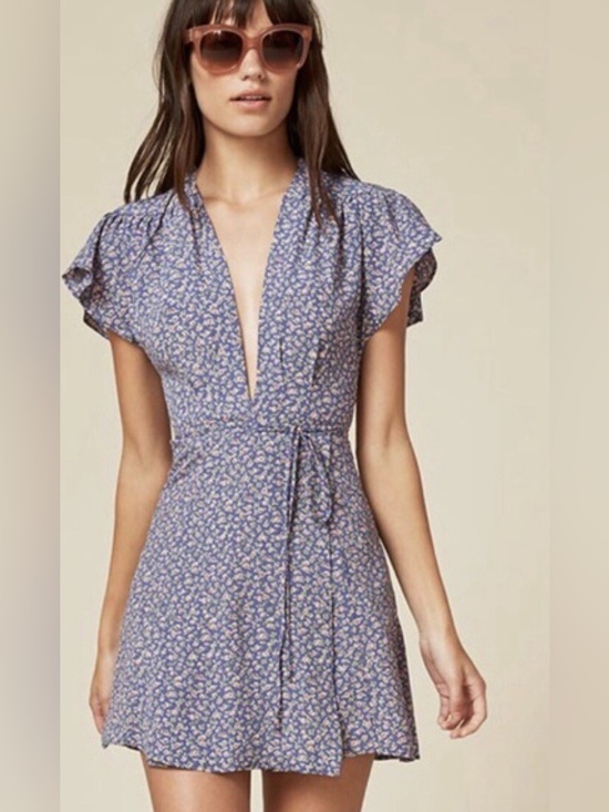 Reformation Dresses & Skirts - Reformation Floral Dress Mini Wrap Dress Size Medium